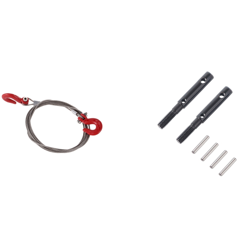 Steel Tow Rope and Hooks with 2 Pcs Front Rear Portal Stub Axle Drive