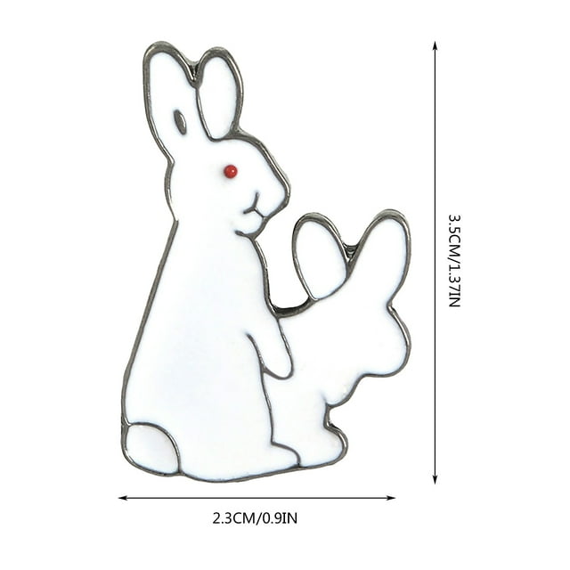 Hearth & Gear Funnys Brooch Funnys Rabbit Dripping Oil Brooch Accessories Suit Brooch for Men Lapel Pin Backs Sweater And Clips Letter for Christmas Stockings Pearls And Rhinestones for Crafts