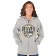 thumbnail image 4 of Denver Mile High City Retro Colorado Unisex Fleece Graphic Zip Up Hoodie Brisco Brands 2X, 4 of 5