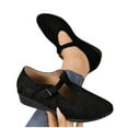 thumbnail image 7 of HaiMao Women's T-Strap Mary Jane Pumps Low Chunky Heel Wedding Dress Shoes Black 7(39), 7 of 7