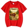 thumbnail image 3 of HNMKIU T-Shirt Graphique à Manches Courtes pour Garçons, T-Shirt Doux et Décontracté, Haut Imprimé Confortable pour Enfants pour Usage Quotidien, Rouge, 8-9 Ans, 3 of 4