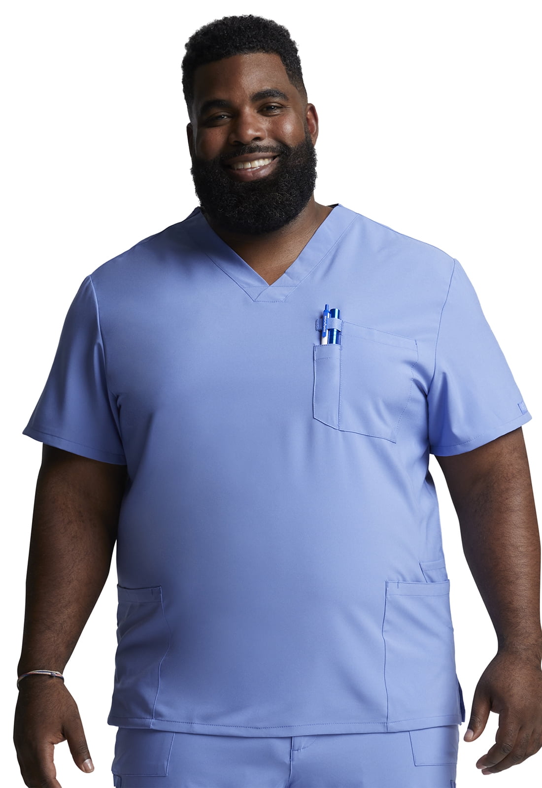 Dickies EDS Essentials Medical Scrubs Top for Men VNeck DK645, XS