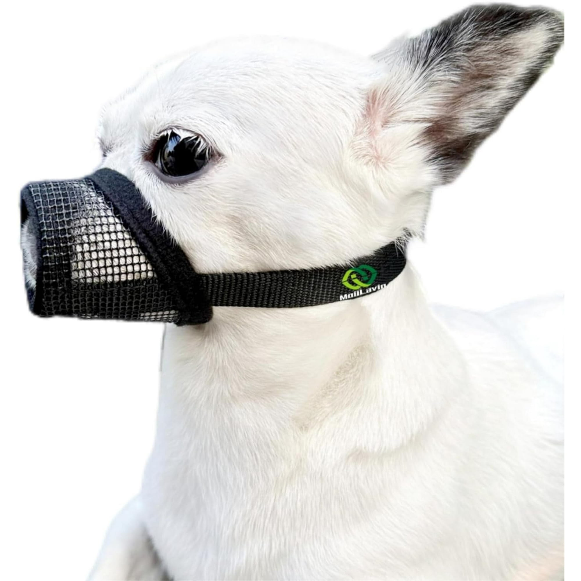ILAVIN Dog Muzzle Soft Mesh Muzzle for Barking Grooming Biting Chewing for Small Medium Breeds Barkless Mesh Muzzle Sto Black XS