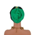 thumbnail image 4 of ZQUUVOU Sequin Turban for Women Pre-Tied Head Wraps Glitter Twisted Beanie Cap Headwear Rhinestone Soft Stretchy Turbans Green B, 4 of 5
