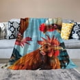 thumbnail image 2 of Qinduosi Blanket Animals Selfie Funny Chicken Fleece Blanket Soft Fuzzy Plush Throw Blankets for Couch Bed, 2 of 6