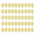 thumbnail image 1 of Péndulos de hoja Uxcell, paquete de 50 cuentas de hoja de metal, hojas a granel, encanto de malla para hacer joyas, dorado, 1 of 6