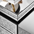 thumbnail image 6 of Silver Mirrored Nightstand with 3 Drawers / Enhance Room Elegance / Store Essentials Effectively, 6 of 6