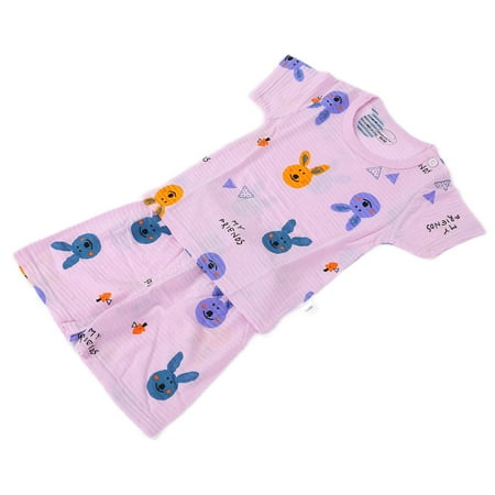 

Baby Short Sleeve Suit Children Summer Pajamas Set Cotton Breathable Comfortable Fine Stitching For 2-8 Years Old For Summer Bunny 100cm
