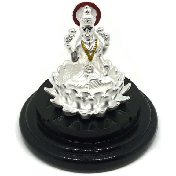 999 Pure Silver Lakshmi / Laxmi 1.5-inch Tall idol / Statue / Murti (Figurine #03)