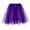 Dark Purple, variant on RUTAYY Women Paillette Elastic 3 Layered Short Skirt Adult Tutu Dancing Skirt Solid Color Flowy Swing Skirts