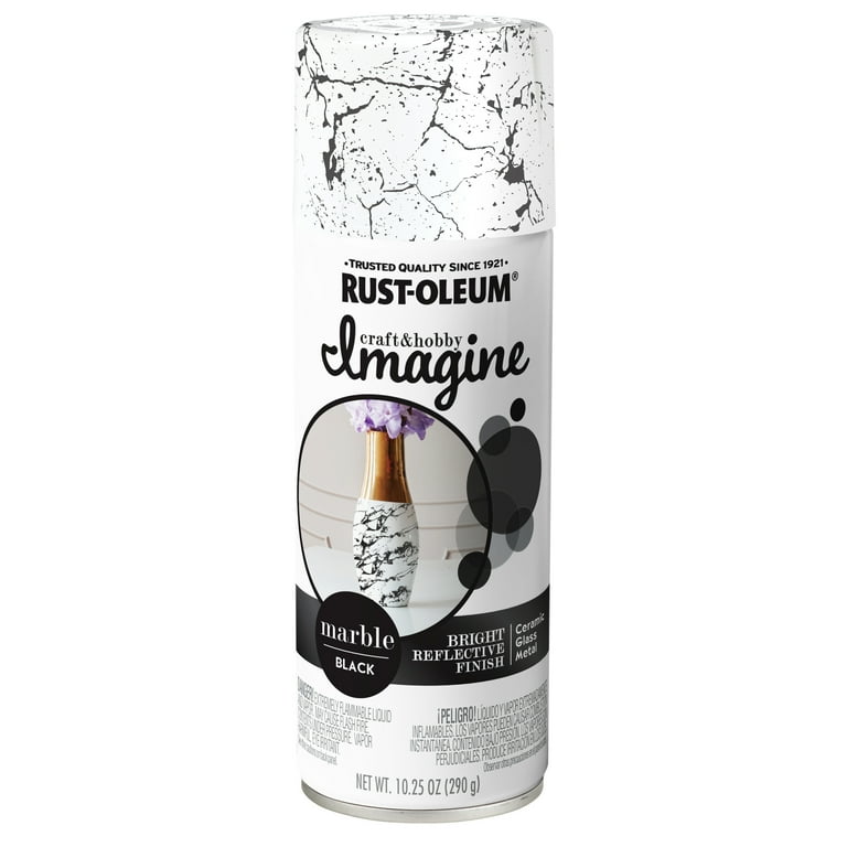 4 Pack, Black, Rust-Oleum Craft & Hobby Imagine Marble Spray Paint