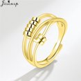 thumbnail image 1 of Multiple Style Anxiety Ring Fidget Spinner Rings for Women Star Moon Butterfly Flower Spinning Ring Rotate Freely Jewelry 2023 282, 1 of 6