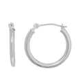 thumbnail image 2 of JewelStop 14K Real White Gold Tubular Hoop 16mm Round Earrings, 2 of 5
