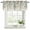 Green Beige, variant on Green Brown Botanical Curtain Valances for Windows, Kitchen Valance Window Treatments Panel 2 Pack, Farmhouse Eucalyptus Leaves Rustic Rod Pocket Short Curtains for Bathroom Bedroom 42 x 12 Inch