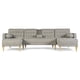 thumbnail image 2 of Sala Modular Doble Chaise Makora Brandon con Memory Foam y Respaldo Ajustable Lino Gris Claro, 2 of 7