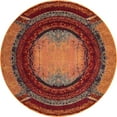 thumbnail image 3 of Unique Loom Estrella Collection Area Rug - Selene (6' 1" Round Orange/Black), 3 of 7