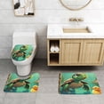 thumbnail image 2 of Bebé Tortuga Juego de 3 alfombras de baño de coral fleece: tapete de baño + alfombra de inodoro en forma de U + funda de tapa de inodoro en forma de O, 2 of 6