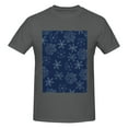 thumbnail image 4 of Bingfone Snowflake Dark Blue Men'S Loose Fit Short-Sleeve Pocket T-Shirt, 4 of 7