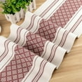 thumbnail image 3 of WWS-Table Runner, Farmhouse Cotton Table Runner with Tassels, Boho Table Runners Long for Dining Table, Washable Wine Red and White Striped Table Runner 72 Inch, 3 of 4