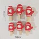 thumbnail image 3 of 25/50 piezas de pinzas de madera para Navidad, pinzas para fotos de copos de nieve de alce para pared, adornos navideños DIY, regalos de Año Nuevo para adornos de árbol de Navidad, 3 of 5