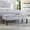 Gray, variant on 48" Tufted Bench with Storage in Soft Velvet Espresso Sturdy Construction Stylish Seating with Internal Storage
