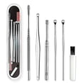 thumbnail image 1 of 6 Pcs/Set Outil de Nettoyage en Acier Inoxydable pour Cire d'Oreille Kit de Cure-Oreilles, 1 of 5