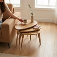 thumbnail image 5 of Ultimate Premium Products Mid Century Chestnut Nesting Table Set of 3, 5 of 16