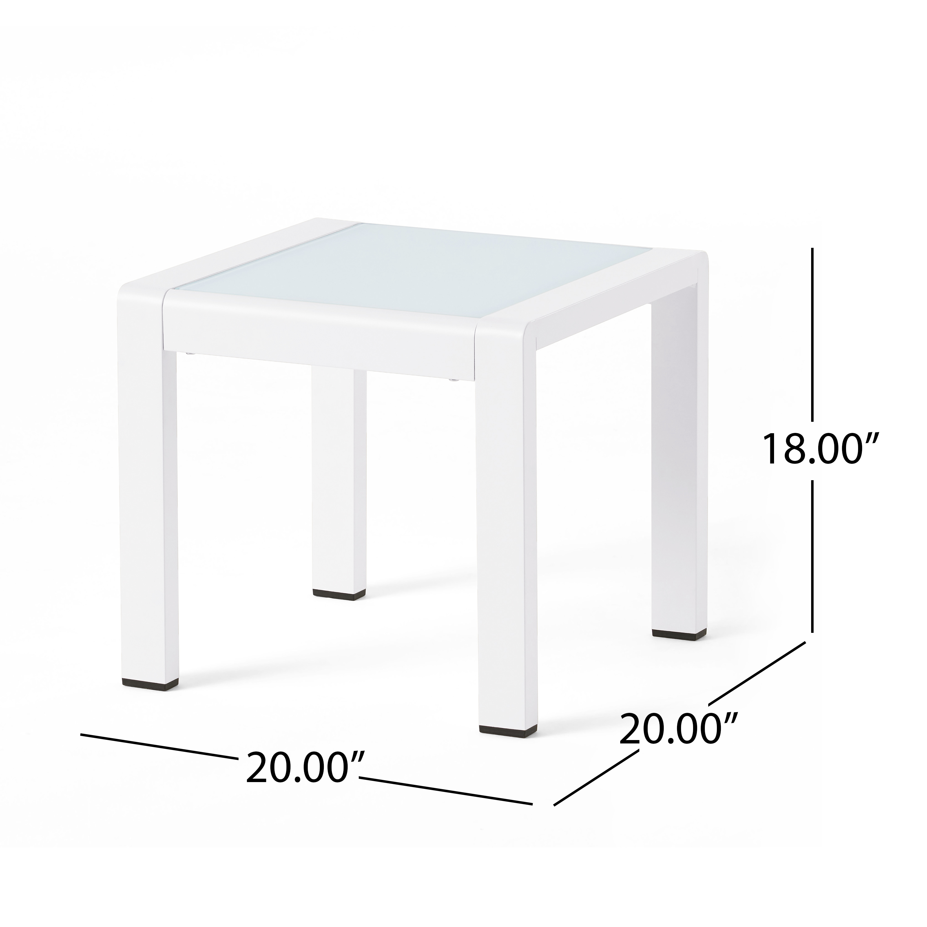 Bunny Coral Outdoor Aluminum Side Table (Set of 2) - image 3 of 8