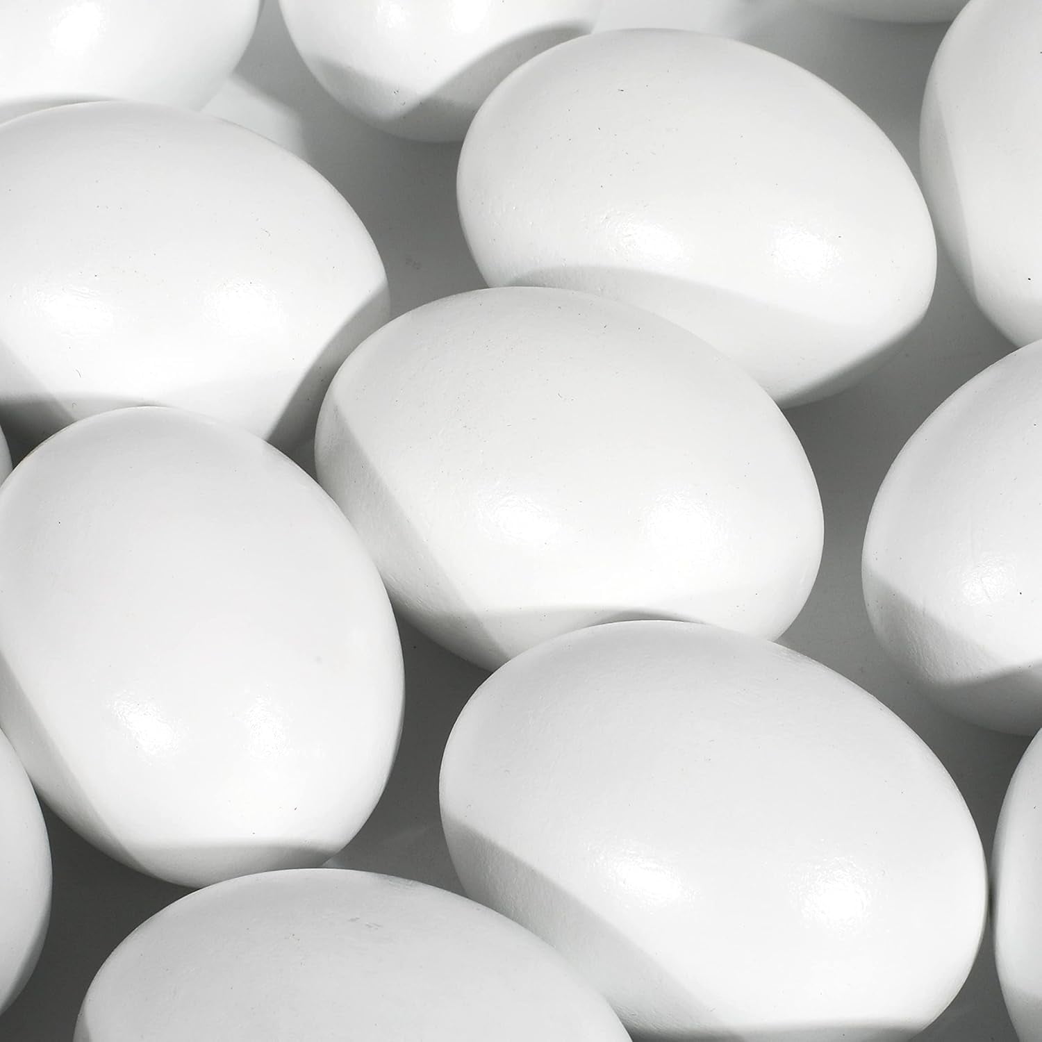 Joyfy 36 Pcs Easter Egg,2.36" Easter Unpainted White Eggs Wooden Decorating for Kids DIY Paint Your Own Egg Decor,Easter Craft,Easter Eggs Hunt,Easter Basket Stuffers,School Activities Supplies