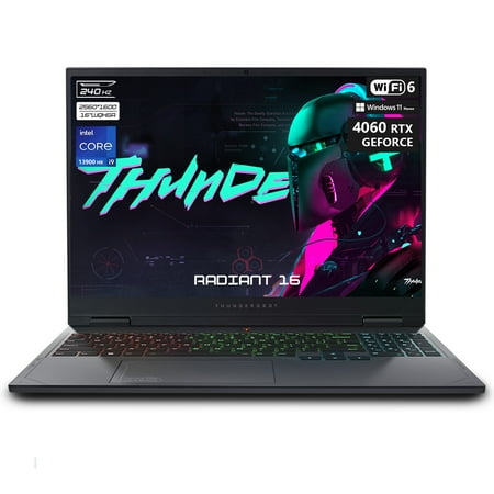 Thunderobot Radiant 16 Laptop, 16" WQXGA 240Hz, Intel i9-13900HX, GeForce 4060, 32GB RAM, 1TB SSD, Win 11