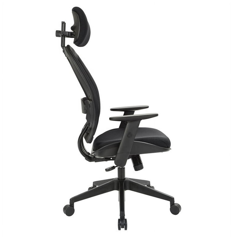 Black Mesh Office Chair with Headrest : 7307 - Pilot by Harmony Collection