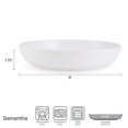 thumbnail image 4 of Mikasa Samantha Bone China Lightweight Chip Resistant Set of 4 Pasta Bowls Set 9 Inch White, 4 of 4