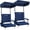 Navy Blue, variant on SPECSTAR Set of 2 Portable Stadium Seat,Portable Bleacher Chair with Adjustable Sunshade Canopy,Back Support,2 Cup Holders, Shoulder Strap,Navy Blue