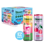 Bloom Sparkling Energy All Stars Variety Pack, Shirley Temple (6), Summer Splash (6), 12 fl oz, 12 Pack