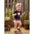 thumbnail image 6 of BemeyourBBs Weatern Baby Girls Clothes Newborn Baby Girl Cowgirl Outfit Boots Hat Print Short Sleeve Tassele T-shirt with Shorts Set Headband Cute Infant Baby Girl Summer Outfit, 6 of 9