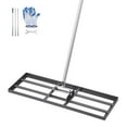 thumbnail image 1 of VEVOR 10x30in Lawn Leveling Rake Heavy Duty 83.9in Adjustable Handle for Yard & Garden, 1 of 9