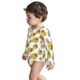 thumbnail image 3 of Xecao Gold Dots and Leaves Print Baby unisex-baby Cotton Long-sleeve Bodysuits-3 Months, 3 of 6
