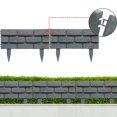 thumbnail image 4 of 4pcs NULIZU Garden Border Edging, Brown bricks Effect Fence in Lawn Edging Plant Border, Garden Border Flower Bed Grass DIY Decorative Yard Landscape Edging(Brown), 4 of 5