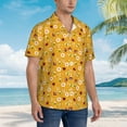 thumbnail image 6 of Picia Bees And Ladybug Gentle Cotton Regular Fit Short Sleeve Casual Hawaiian Shirt for Men-XX-Large, 6 of 8
