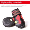 thumbnail image 2 of Covertsafe& Botas Para Perros Antideslizantes, Impermeables, Zapatos Para Perros Al Aire Libre, Para Perros Medianos A Grandes, 4 Piezas Con Suela Resistente, Negro-Rojo, 2 of 5