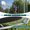 Green + Steel#18, variant on 15FT Kids Trampoline with Safety Enclosure Net for Outdoor Backyards, Large Recreational Trampoline with 6 W-Shaped Legs and Balance Bars, Blue Steel Frame
