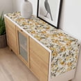 thumbnail image 4 of Vintage Orange Flower Table Runner - 120 Inch Long, Kitchen Dining Table Runner Dresser Scarves, Farmhouse Botanical Floral Retro Farmhouse Decor for Coffee Tables Wedding Party Banquet, 4 of 8