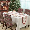 thumbnail image 4 of Christmas Stripes Chair Covers Set of 8 Bell Flower Stars Snowflakes Burgundy Chair Back Covers Stretch Removable Washable Slipcovers Protector for Dining Room Kitchen Party Decor, 4 of 5