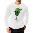 thumbnail image 3 of VBTAPA Thermal Waffle Shirts for Men St. Patrick's Day Crew Neck Long Sleeve Crew Neck Pullover Tees Soft Textured Knit Tops White XXXXL, 3 of 6