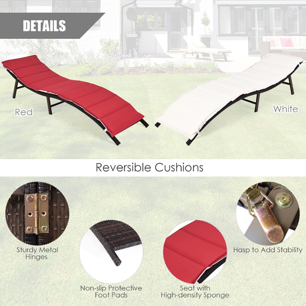 Aimee Lii 2Pcs Folding Patio Lounger Chair, Beach Lounge Chair for Outdoor, Patio Loungers Aimee Lii 2Pcs Folding Patio Lounger Chair, Beach Lounge Chair for Outdoor, Patio Loungers