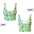 thumbnail image 6 of Uemuo Cartoon Avocado Pattern Women's Sports Bra - High Impact Support, Breathable, and Comfortable Athletic Bra for Running, Yoga, and Workouts, 6 of 9