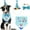 Blue, variant on Monebena Dog Birthday Party Supplies, Girl Dog Puppy Theme Birthday Decorations,Dog Birthday Hat,Bow Tie,Bandana,Banner for Small Medium Large Dog (Pink 4 Pack)