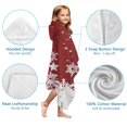 thumbnail image 7 of Red Christmas Snowflake Pattern Hooded Bath Towel，60"x35" for Ages 3 To 12 Kids, Quick Dry Lightweight Soft Microfiber Hood Beach Towel Cover Up for Kids, 7 of 7