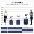 thumbnail image 3 of Luggage PC ABS Lightweight Suitcase with Wheels TSA Lock Hardshell Checked-Large Luggage 28 inch DarkBlue, 3 of 7