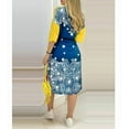 thumbnail image 3 of Women's Long Sleeve Dress With Contrasting Buttons, 3 of 4